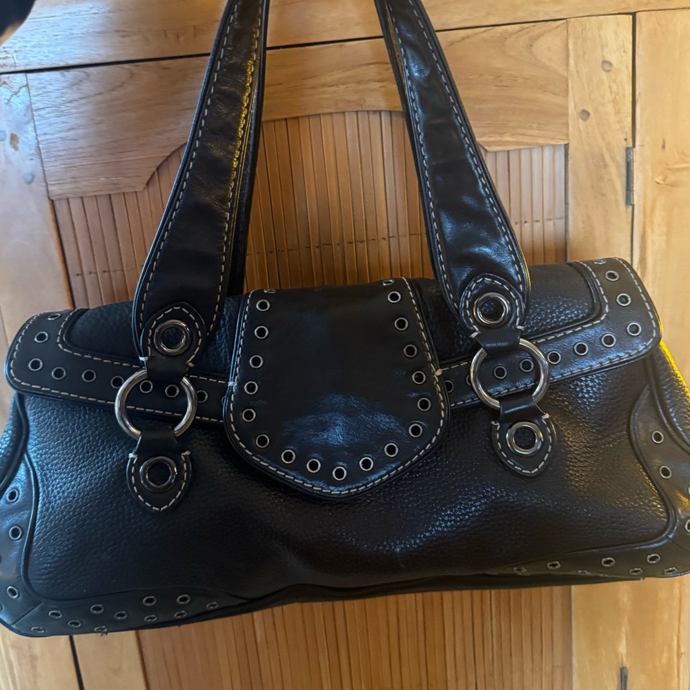 Michael Kors Collection Black Leather Bag
